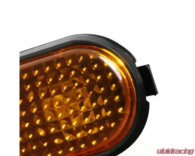 Spec-D Amber Smoke Lens Side Marker Flat Style Lights Honda Civic 1992-1995 - LSM-CV92GAFT