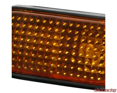 Spec-D Amber Smoke Lens Side Marker Flat Style Lights Honda Civic 1992-1995 - LSM-CV92GAFT