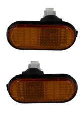Spec-D Amber Smoke Lens Side Marker Flat Style Lights Honda Civic 1992-1995                                     - LSM-CV92GAFT - Image 7