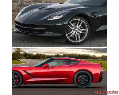 Spec-D LED Side Marker Lights (Chrome Housing/Smoke Lens) Chevrolet Corvette 2014-2019 - LSM-CVET14GLED4P-VS