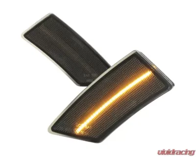 Spec-D LED 2pc Side Marker Lights (Chrome Housing/Smoke Lens) Ford Ranger 2019-2021 - LSM-RAN19GLED-VS