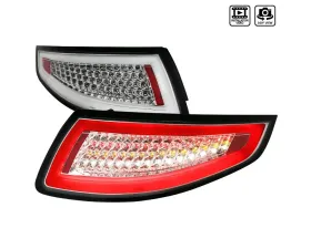 Spec-D LED Taillights (Chrome Housing/Clear Lens) Porsche 997 2005-2009