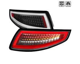 Spec-D LED Taillights (Matte Black Housing/Clear Lens) Porsche 997 2005-2009