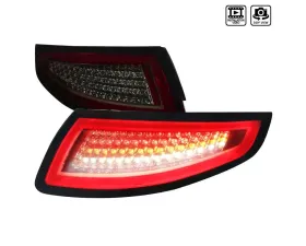 Spec-D LED Taillights (Chrome Housing/Red Smoke Lens) Porsche 997 2005-2009