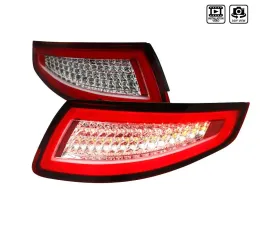 Spec-D LED Taillights (Chrome Housing/Red Lens) Porsche 997 2005-2009