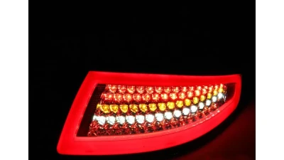 Spec-D LED Taillights (Chrome Housing/Red Lens) Porsche 911 997 2005-2009                                     - LT-91105RLED-TM - Image 2