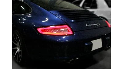 Spec-D LED Taillights (Chrome Housing/Red Lens) Porsche 911 997 2005-2009                                     - LT-91105RLED-TM - Image 3