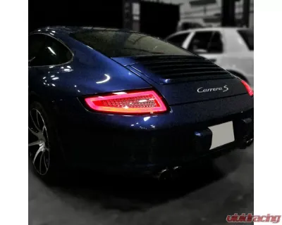 Spec-D LED Taillights (Chrome Housing/Red Lens) Porsche 911 997 2005-2009 - LT-91105RLED-TM