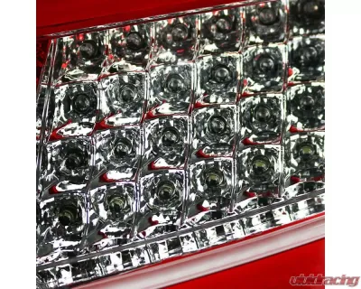 Spec-D LED Taillights (Chrome Housing/Red Lens) Porsche 911 997 2005-2009 - LT-91105RLED-TM