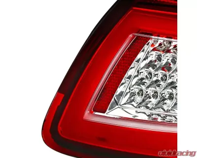 Spec-D LED Taillights (Chrome Housing/Red Lens) Porsche 911 997 2005-2009 - LT-91105RLED-TM