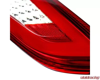 Spec-D LED Taillights (Chrome Housing/Red Lens) Porsche 911 997 2005-2009 - LT-91105RLED-TM