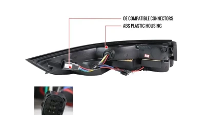 Spec-D LED Taillights (Chrome Housing/Red Lens) Porsche 911 997 2005-2009                                     - LT-91105RLED-TM - Image 9