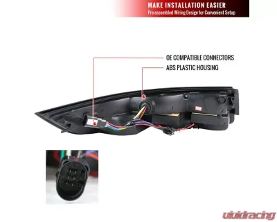 Spec-D LED Taillights (Chrome Housing/Red Lens) Porsche 911 997 2005-2009 - LT-91105RLED-TM