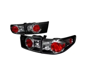 Spec-D Taillights (Matte Black Housing/Clear Lens) Honda Accord Sedan 2003-2005