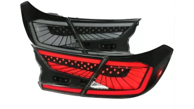 Spec-D SQ2 LED Sequential Signal Taillights (Glossy Black Housing/Smoked Lens) Honda Accord 2018-2022                                     - LT-ACD184SM-SQ2-RS - Image 6