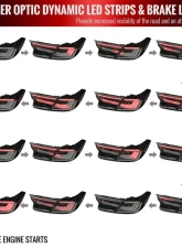 Spec-D SQ2 LED Sequential Signal Taillights (Glossy Black Housing/Smoked Lens) Honda Accord 2018-2022                                     - LT-ACD184SM-SQ2-RS - Image 2