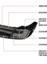 Spec-D SQ2 LED Sequential Signal Taillights (Glossy Black Housing/Smoked Lens) Honda Accord 2018-2022                                     - LT-ACD184SM-SQ2-RS - Image 5