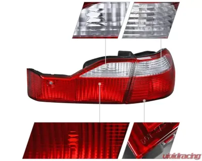 Spec-D Taillights (Red/Clear) Honda Accord Sedan 1998-2000 - LT-ACD984RPW-RS