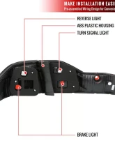 Spec-D Taillights (Red/Clear) Honda Accord Sedan 1998-2000                                     - LT-ACD984RPW-RS - Image 8