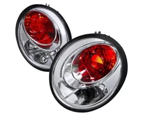 Spec-D Taillights (Chrome Housing/Clear Lens) Volkswagen Beetle 1998-2005