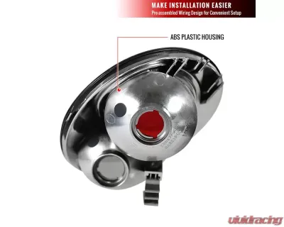 Spec-D Taillights (Chrome Housing/Clear Lens) Volkswagen Beetle 1998-2005 - LT-BEE98-APC