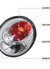Spec-D Taillights (Chrome Housing/Clear Lens) Volkswagen Beetle 1998-2005                                     - LT-BEE98-APC - Image 10