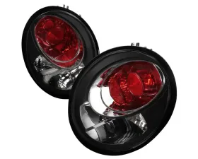 Spec-D Taillights (Matte Black Housing/Clear Lens) Volkswagen Beetle 1998-2005