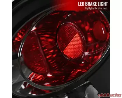 Spec-D Taillights (Matte Black Housing/Clear Lens) Volkswagen Beetle 1998-2005 - LT-BEE98JM-APC