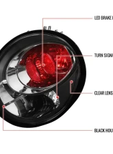 Spec-D Taillights (Matte Black Housing/Clear Lens) Volkswagen Beetle 1998-2005                                     - LT-BEE98JM-APC - Image 10