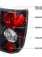 Spec-D Taillights (Matte Black Housing/Clear Lens) Chevrolet | GMC | Oldsmobile 1995-2004                                     - LT-BLZ95JM-TM - Image 10