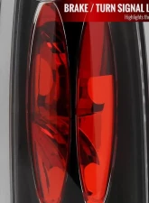 Spec-D Taillights (Matte Black Housing/Clear Lens) Chevrolet | GMC | Cadillac 1988-2000                                     - LT-C1088JM-TM - Image 2