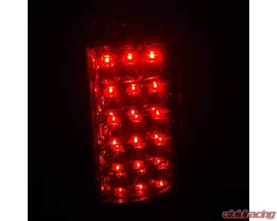 Spec-D LED Taillights (Chrome Housing/Red Smoked Lens) Chevrolet | GMC | Cadillac 1988-2000 - LT-C1088RGLED-APC