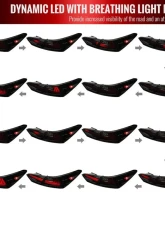 Spec-D LED Taillights w/ Sequential Signal Lamps (Glossy Black Housing/Smoke Lens) Toyota Camry 2018-2022                                     - LT-CAM18BZLED-SQ-RS - Image 4