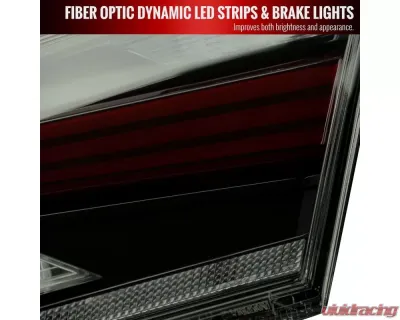 Spec-D LED Taillights w/ Sequential Signal Lamps (Glossy Black Housing/Smoke Lens) Toyota Camry 2018-2022 - LT-CAM18BZLED-SQ-RS