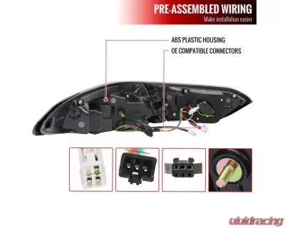 Spec-D LED Taillights w/ Sequential Signal Lamps (Glossy Black Housing/Smoke Lens) Toyota Camry 2018-2022 - LT-CAM18BZLED-SQ-RS