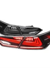 Spec-D LED Taillights w/ Sequential Signal Lamps (Matte Black Housing/Clear Lens) Toyota Camry 2018-2022                                     - LT-CAM18JMLED-SQ-RS - Image 10