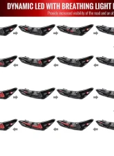 Spec-D LED Taillights w/ Sequential Signal Lamps (Matte Black Housing/Clear Lens) Toyota Camry 2018-2022                                     - LT-CAM18JMLED-SQ-RS - Image 4