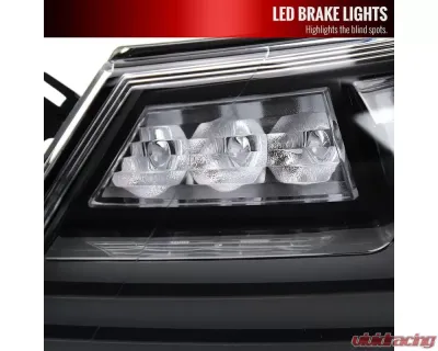 Spec-D LED Taillights w/ Sequential Signal Lamps (Matte Black Housing/Clear Lens) Toyota Camry 2018-2022 - LT-CAM18JMLED-SQ-RS