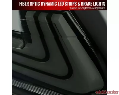 Spec-D LED Taillights w/ Sequential Signal Lamps (Matte Black Housing/Smoked Lens) Toyota Camry 2018-2022 - LT-CAM18SMLED-SQ-RS