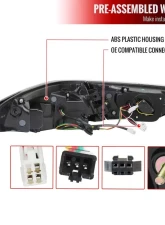 Spec-D LED Taillights w/ Sequential Signal Lamps (Matte Black Housing/Smoked Lens) Toyota Camry 2018-2022                                     - LT-CAM18SMLED-SQ-RS - Image 10