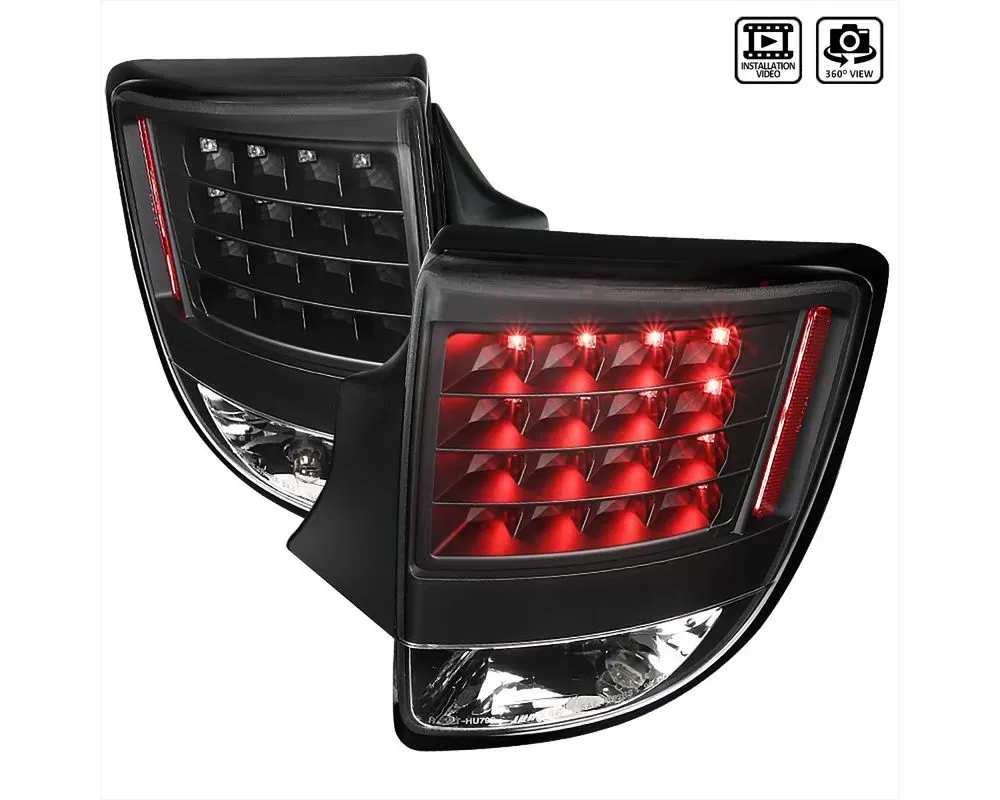 Spec-D V2 LED Taillights (Matte Black Housing/Clear Lens) Toyota Celica 2000-2005 - LT-CEL00JMLED-V2-TM