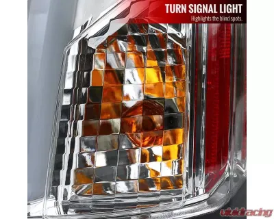 Spec-D LED Taillights (Chrome Housing/Clear Lens) Cadillac CTS 2003-2007 - LT-CTS03CLED-TM