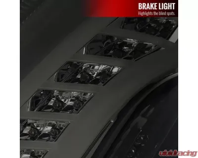 Spec-D LED Taillights (Chrome Housing/Smoked Lens) Cadillac CTS 2003-2007 - LT-CTS03GLED-TM