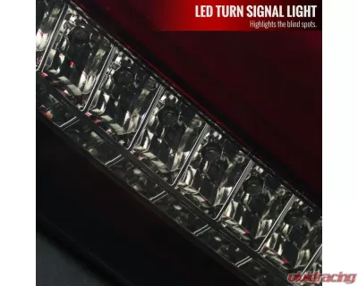Spec-D LED Taillights (Chrome Housing/Red Smoked Lens) Cadillac CTS 2003-2007 - LT-CTS03RGLED-TM
