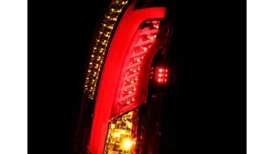 Spec-D LED Taillights (Chrome Housing/Red Lens) Cadillac CTS 2003-2007                                     - LT-CTS03RLED-TM - Image 2