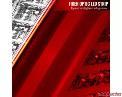 Spec-D LED Taillights (Chrome Housing/Red Lens) Cadillac CTS 2003-2007 - LT-CTS03RLED-TM