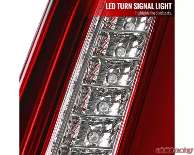 Spec-D LED Taillights (Chrome Housing/Red Lens) Cadillac CTS 2003-2007 - LT-CTS03RLED-TM