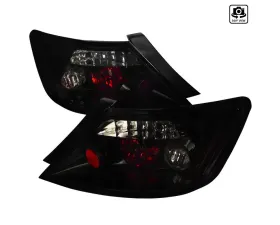 Spec-D Taillights (Glossy Black Housing/Smoke Lens) Honda Civic Coupe 2006-2011