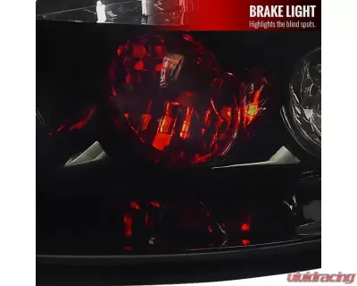 Spec-D Taillights (Glossy Black Housing/Smoke Lens) Honda Civic Coupe 2006-2011 - LT-CV062BB-TM