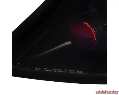 Spec-D Taillights (Glossy Black Housing/Smoke Lens) Honda Civic Coupe 2006-2011 - LT-CV062BB-TM